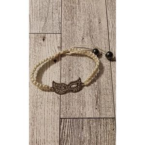 Macrame masquerade mask bracelet